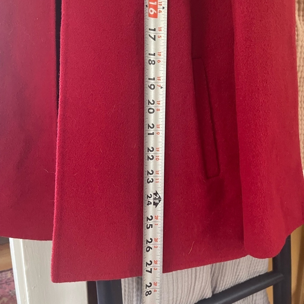 Talbots Vibrant Red Women's Wool Blazer jacket - Picture 3 of 6